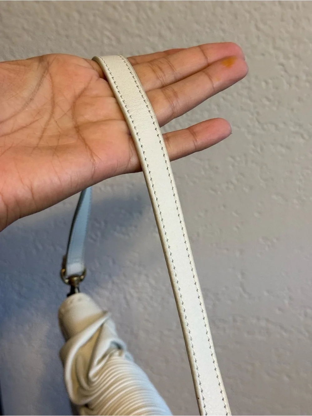 Kate Landry | Y2K Vintage White Shoulder Bag - genuine leather